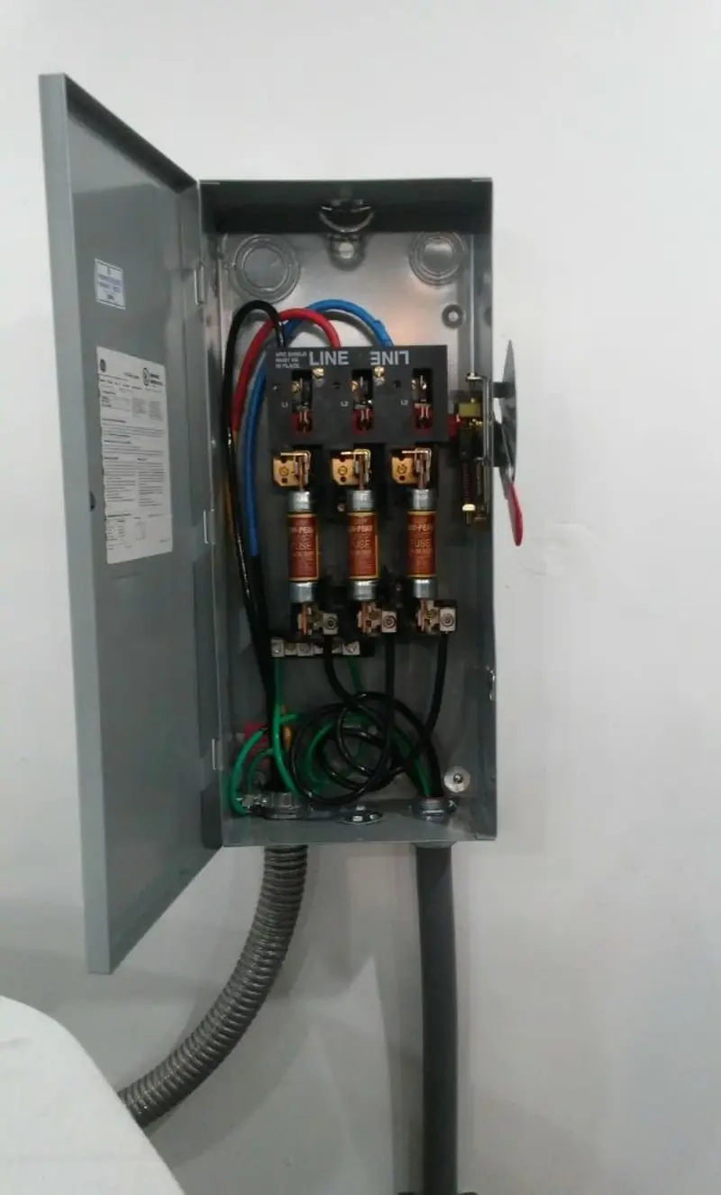 Three-phase disconnect switch installed for Smoke Detector Installation in Spring Lake Heights